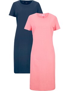 bonprix Žerzejové šaty (2 ks v balení) Růžová