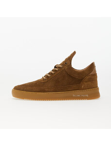 Filling Pieces Low Top Perforated Suede Brown