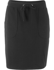 bonprix Strečová sukně se šňůrkou na zavazování Černá