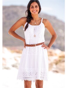 bonprix Letní šaty s krajkou Bílá