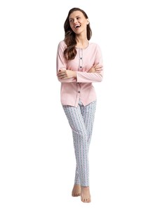 LUNA Dámské pyžamo 599 pink