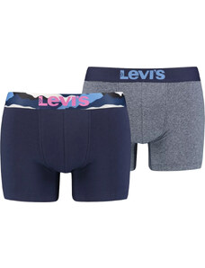 MODRO-ŠEDÁ SADA BOXEREK LEVI'S BOXER 2 PAIRS BRIEFS Barevná