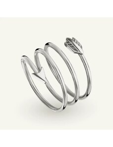 SilveAmo Stříbrný prsten Šíp Amora ve spirále - průměr 15,5