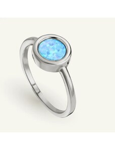 SilveAmo Stříbrný prsten Velké modré oko 49-mm
