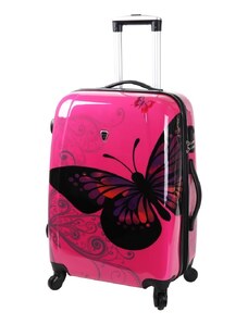 Cestovní kufr Madisson Butterfly 26820 Pink S 43 l
