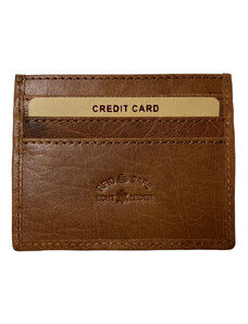 Swifts Kožená peněženka na karty hnědá 637