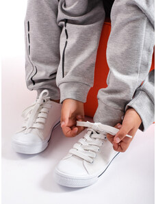 Shelvt White Kids Sneakers 3F