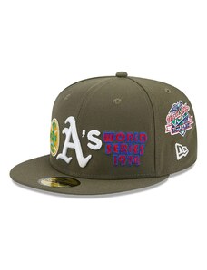 New Era Oakland Athletics World Series Khaki 59FIFTY Fitted Cap Green 60364472