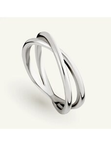 SilveAmo Stříbrný prsten Propletené nitky 50-mm