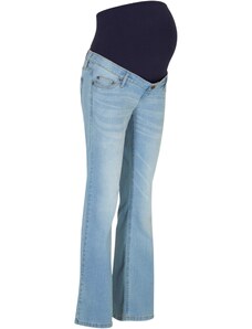 bonprix Pohodlné, strečové těhotenské džíny Bootcut Modrá