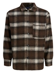 JACK & JONES Košile 'Zac' krémová / čokoládová / černá