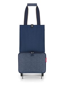 Skládací taška na kolečkách Reisenthel Foldabletrolley Herringbone dark blue
