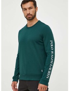 Tričko s dlouhým rukávem Polo Ralph Lauren zelená barva, s potiskem