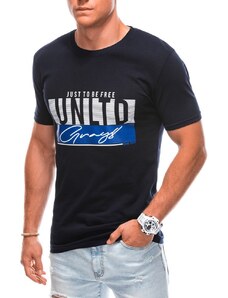 Buďchlap Originální tmavě modré tričko s výrazným nápisem S1897