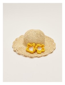LC Waikiki 3D Flower Detailed Straw Hat for Baby Girl