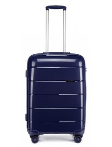 Konofactory Tmavě modrý prémiový skořepinový kufr s TSA zámkem "Solid" - vel. M, L