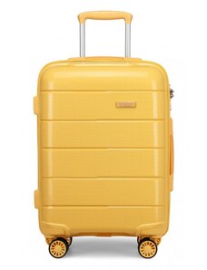 Konofactory Žlutý prémiový skořepinový kufr s TSA zámkem "Solid" - vel. M, L