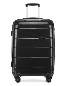 Konofactory Černý prémiový skořepinový kufr s TSA zámkem "Solid" - vel. M, L