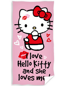 Carbotex Dětská osuška Hello Kitty Love