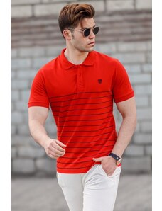 Madmext Red Polo-Collar Men's T-Shirt 5238