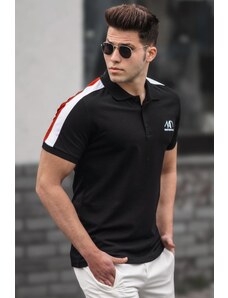 Madmext Black Polo Neck Men's T-Shirt 5215