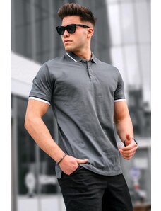 Madmext Smoked Plain Polo Neck Men's T-Shirt