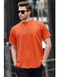 Madmext Orange Oversize Basic Men's T-Shirt 6127