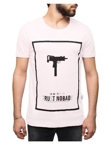 Madmext Uzi Printed White T-Shirt 2533