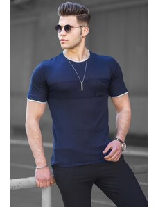 Madmext Navy Blue Men's T-Shirt 5089