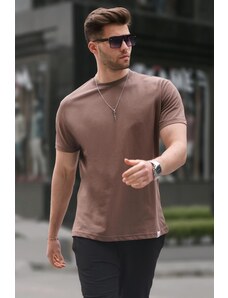 Madmext Brown Regular Fit Men's Basic T-Shirt 6131