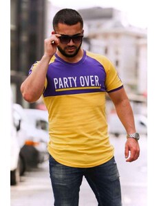 Madmext Printed Yellow T-Shirt 4027