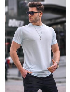 Madmext Men's Blue Regular Fit Basic T-Shirt 6069