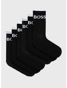 Ponožky BOSS 6-pack pánské, černá barva