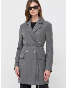 Kabát Beatrice B dámský, šedá barva, dvouřadový