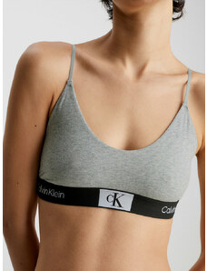 Dámská podprsenka String Bralette CK96 000QF7216EP7A šedá - Calvin Klein