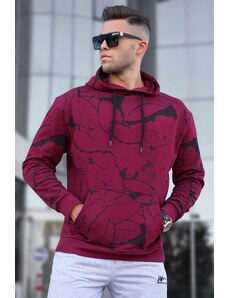 Madmext Claret Red Hooded Sweatshirt 5324