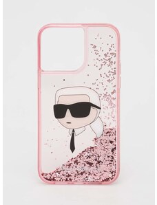 Obal na telefon Karl Lagerfeld iPhone 14 Pro Max 6,7" růžová barva