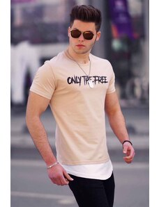 Madmext Camel-Printed Men's T-Shirt 4597