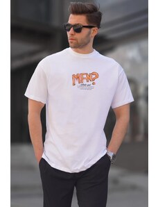 Madmext White Men's Printed T-Shirt 6124