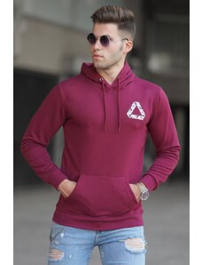 Madmext Claret Red Printed Sweatshirt 5303