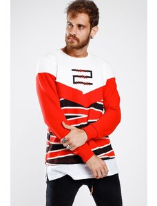 Lafaba Men's Red Printed Sweatshirt