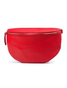 Blaire Kožená crossbody ledvinka Sia červená