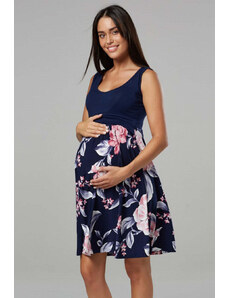 Happy Mama Letní květinové těhotenské a kojící šaty 3v1 Flores