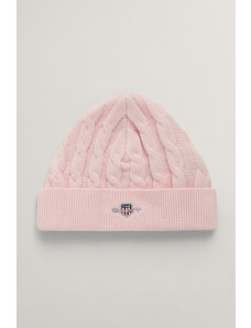 ČEPICE GANT SHIELD COTTON CABLE BEANIE růžová None