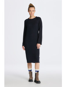 ŠATY GANT CABLE C-NECK DRESS modrá XS