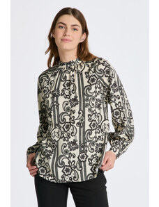 HALENKA GANT REL LACE PRINT TURTLENECK BLOUSE bílá 32