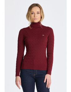 ROLÁK GANT STRETCH COTTON CABLE TURTLENECK červená XS