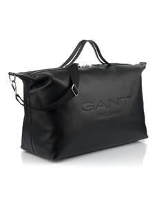 TRAVEL BAG GANT UNISEX. SLOUCHY LEATHER BAG černá None