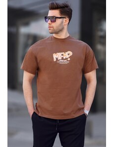 Madmext Brown Men's Printed T-Shirt 6124