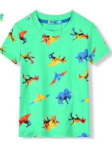 KUGO- Chlapecké triko Dinosauři zelené